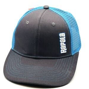 Rapala Fishing Lures Hat Cap Adjustable Snap Back Gray & Blue Mesh NEW w/ Tag